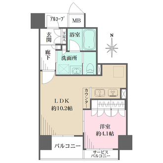 シャリエ東陽町ファーストの間取図