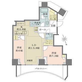 パークコート神宮北参道 ザ タワーの間取図