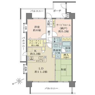クレストフォルム清澄庭園の間取図