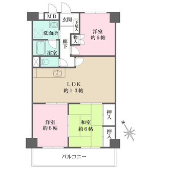 なぎさニュータウンの間取図