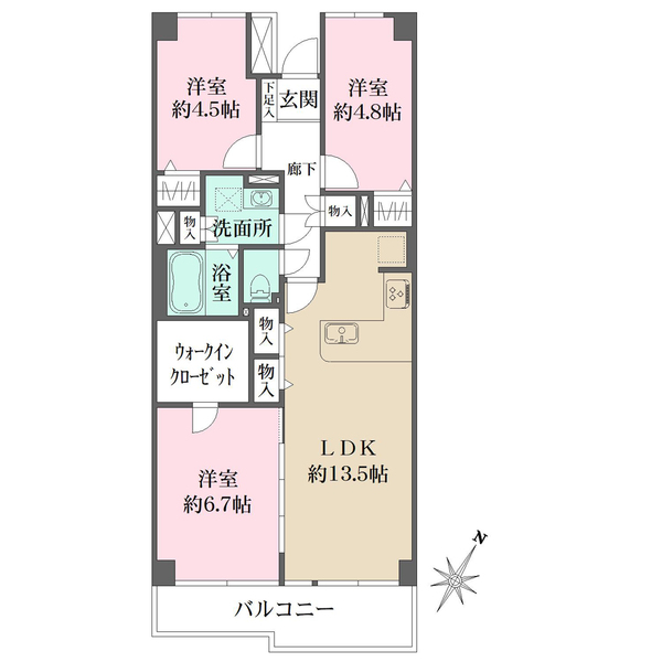 ファミリオン多摩川の間取図