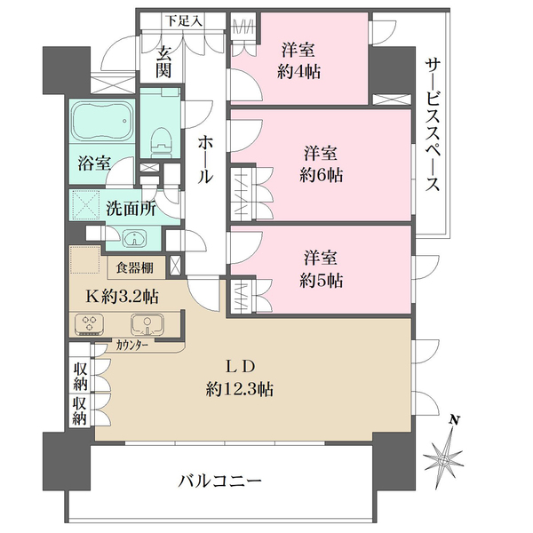 パークホームズ大岡山ラヴィアンコートの間取図