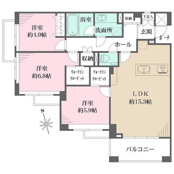 ビラハイツ学芸大学の間取図