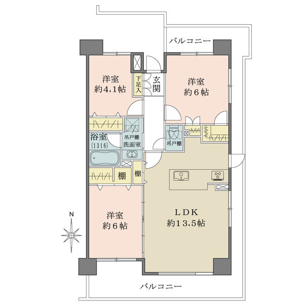 菊名パーク・ホームズ参番館の間取図