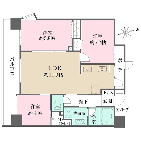 マイキャッスル目黒富士見台の間取図