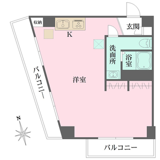 秀和奥沢レジデンスの間取図