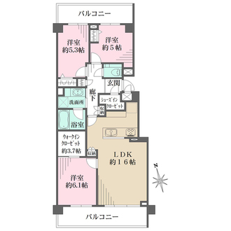パーク・ハイム自由が丘弐番館の間取図