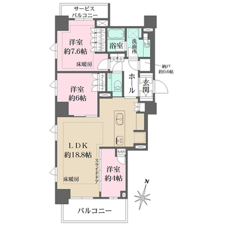 Brillia自由が丘の間取図
