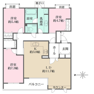 緑が丘シティハウスの間取図
