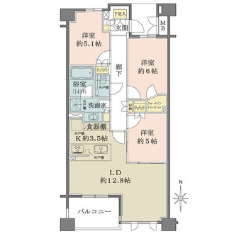 ジオ目黒本町の間取図