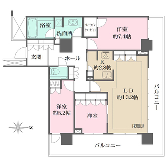 ザ・リバープレイスウエストタワーの間取図