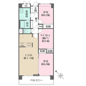 多摩川芙蓉ハイツの間取図