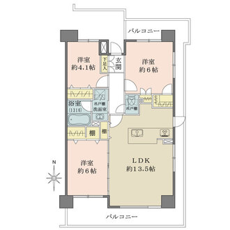 菊名パーク・ホームズ参番館の間取図