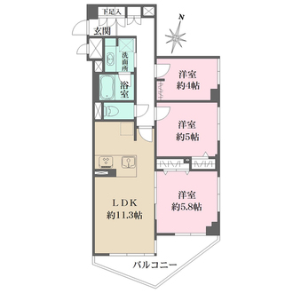 クレストフォルム奥沢の間取図