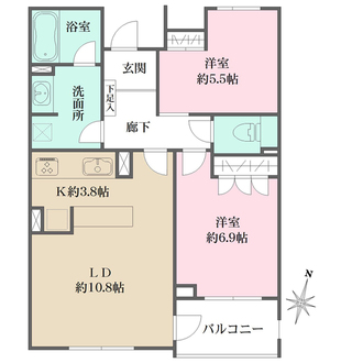パルテール深沢の間取図
