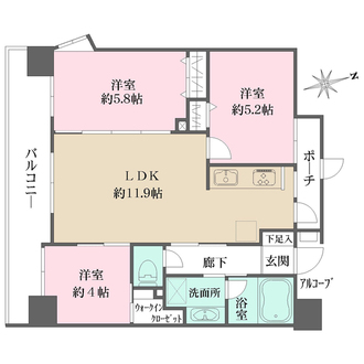 マイキャッスル目黒富士見台の間取図