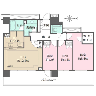 ザ・リバープレイスウエストタワーの間取図