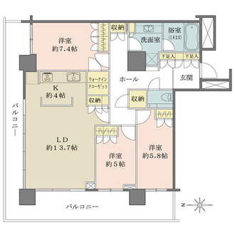 ザ・リバープレイスウエストタワーの間取図