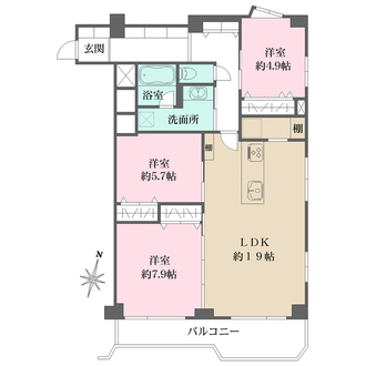 自由ヶ丘センチュリーマンションの間取図