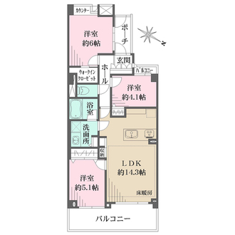 朝日エンブレム八雲台の間取図
