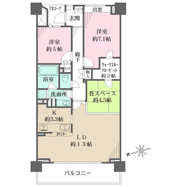 神楽坂アインスタワーの間取図