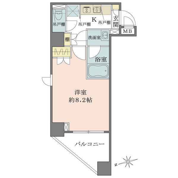 プレスタイル神楽坂の間取図