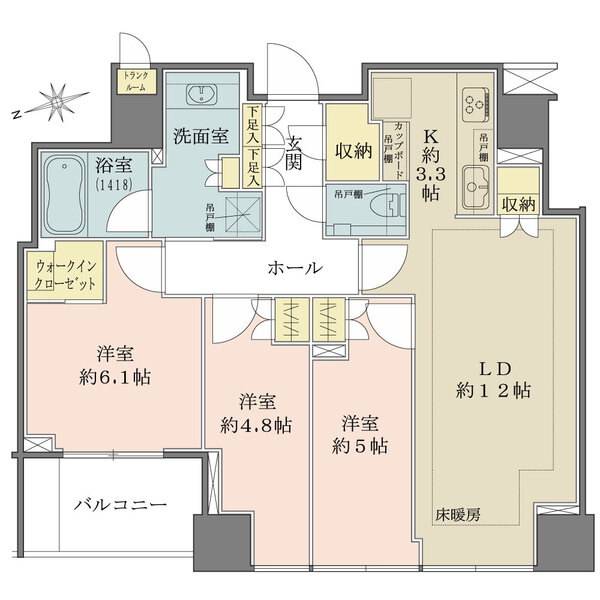 クラッシィタワー新宿御苑の間取図