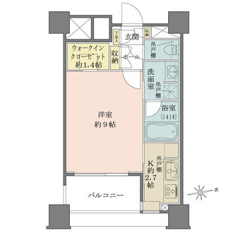新宿山吹アインスタワーの間取図