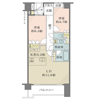 アールヴェール代々木の間取図