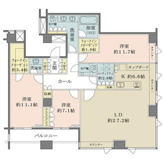 番町パークハウスの間取図