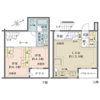 イニシアテラス代々木上原の間取図