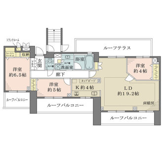 神楽坂パークハウスの間取図