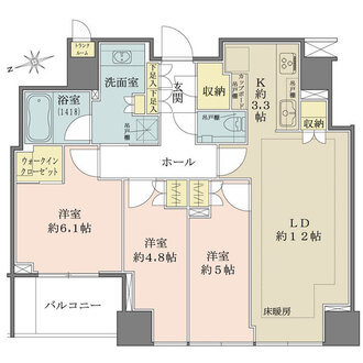 クラッシィタワー新宿御苑の間取図