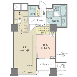 新宿山吹アインスタワーの間取図
