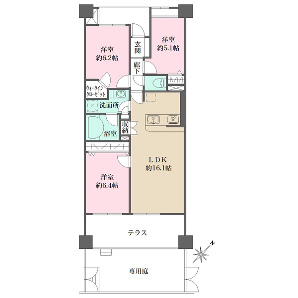 ウェルズパーク久が原の間取図