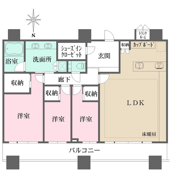 パークタワーグランスカイの間取図