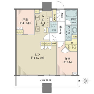 パークシティ大崎ザ・タワーの間取図