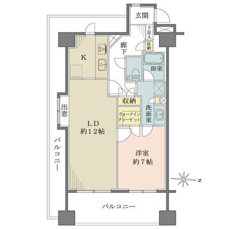 アクス御殿山の間取図