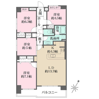 コア・スターレ西大井の間取図