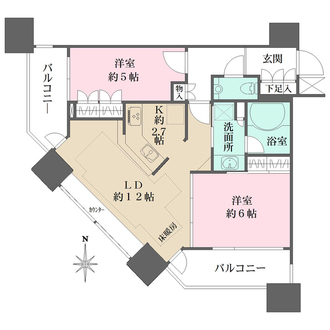 ミッドサザン・レジデンス御殿山の間取図