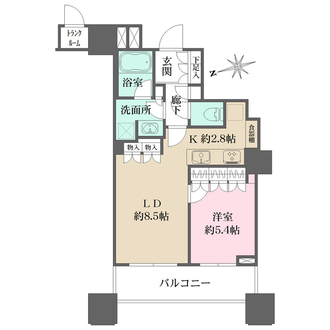 パークシティ大崎ザ・タワーの間取図