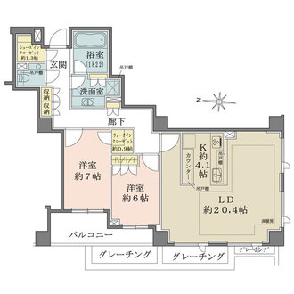 ザ・パークハウス池田山の間取図