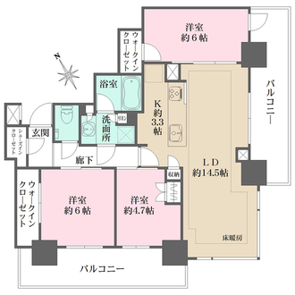アトラスタワー五反田の間取図