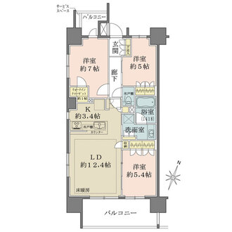 ザ・パークハウス池上の間取図
