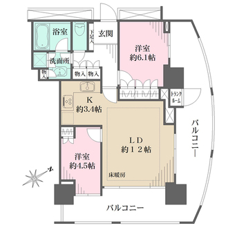ザ・パークタワー東京サウスの間取図