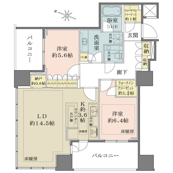 ザ・パークハウス白金二丁目タワーの間取図