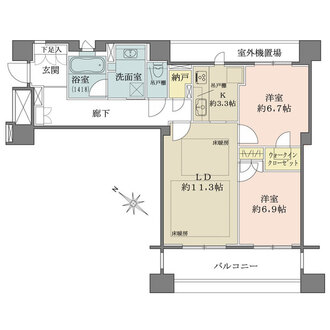 パークハウスエスプラナードの間取図