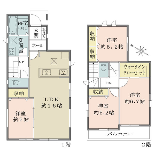 1号棟の間取図