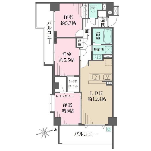 リステージ本郷台プリズムガーデンの間取図