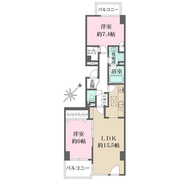 ニューシティ東戸塚パークヒルズM棟の間取図